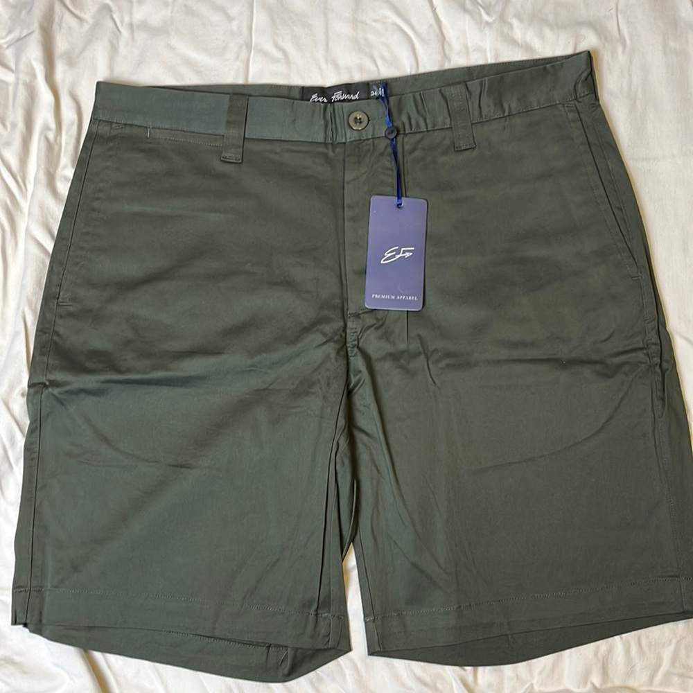 NWT Mens Ever Forward chino shorts size 34